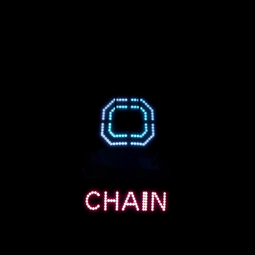 LED Chain Hoodie - Black